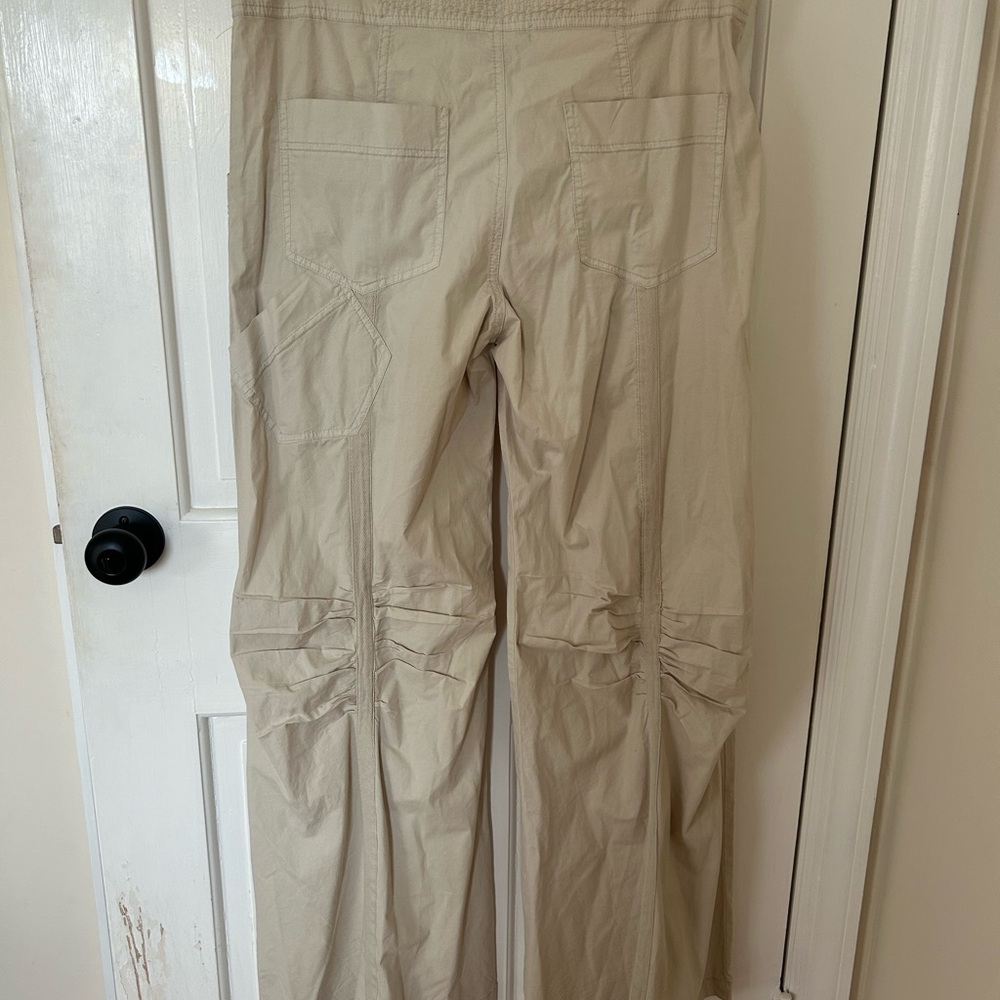 XCVI BEIGE XCVI WILLOW WIDE LEG STRETCH POPLIN PANTS SIZE MEDIUM - Picture 7 of 9